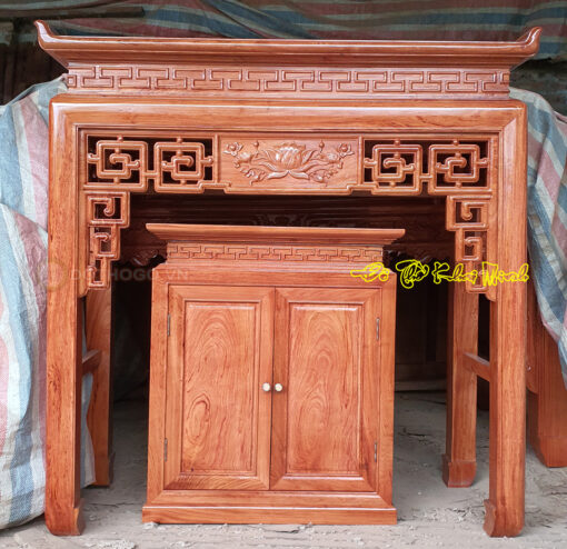 Bàn thờ hiện đại đẹp gỗ Hương cho nhà Chung cư