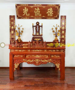 Hoa sen gỗ bàn thờ